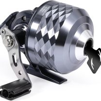 Sougayilang Spincast Fishing Reel, Easy to Use Push Button Casting Design，High Speed 3.9 :1，All-Metal Gears, Changeable Right/Left-Hand Retrieve, Includes Monofilament Line