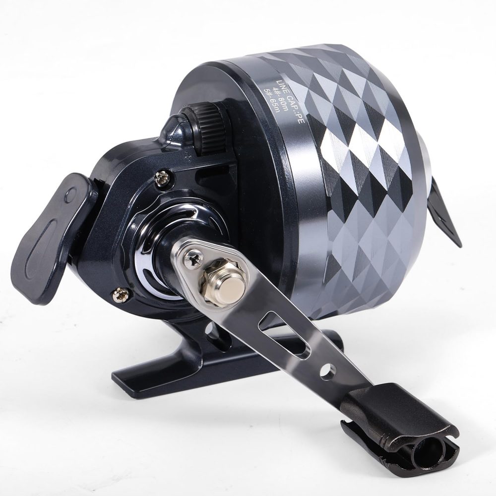 Sougayilang Spincast Fishing Reel, Easy to Use Push Button Casting Design，High Speed 3.9 :1，All-Metal Gears, Changeable Right/Left-Hand Retrieve, Includes Monofilament Line - Image 2